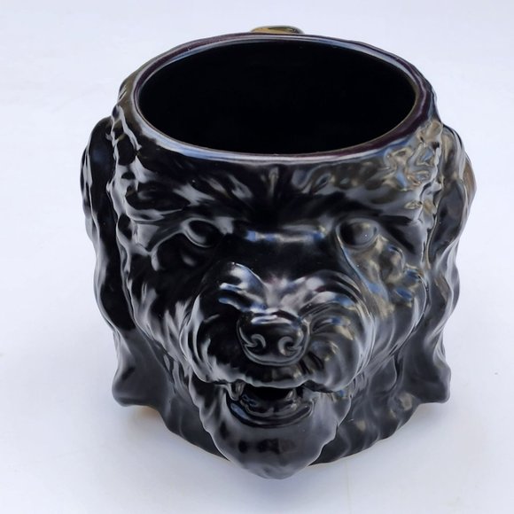 Tabitha Brown Black and Gold 3D‎ Dog Face Shaped Stoneware Coffee Mug 14 oz - Picture 10 of 14
